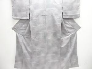 片輪車模様織り出し暈し一つ紋色無地着物